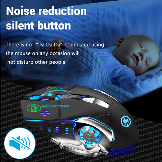 Mouse 2.4G Bluetooth Recargable Gamer