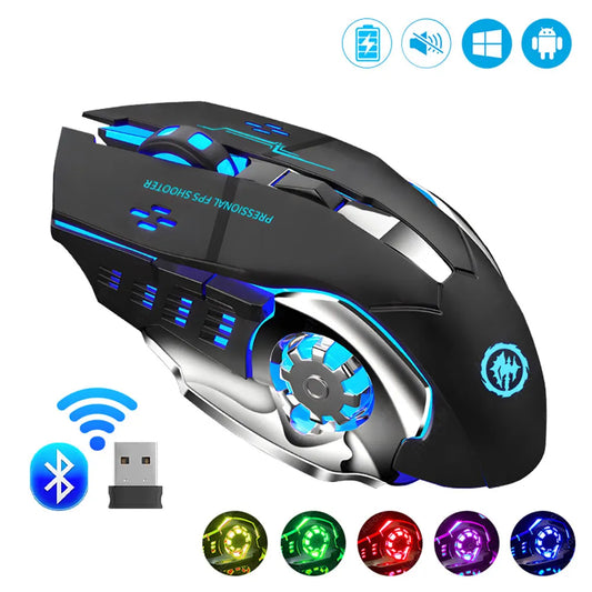 Mouse 2.4G Bluetooth Recargable Gamer