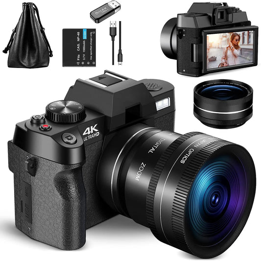 Cámara de fotografía digital compacta inalámbrica 4K